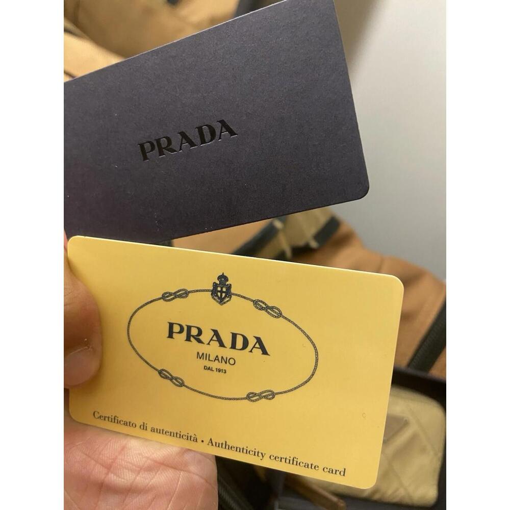 Prada Tessuto quilted nylon saffiano keychain case, card/box - Picture 13 of 13
